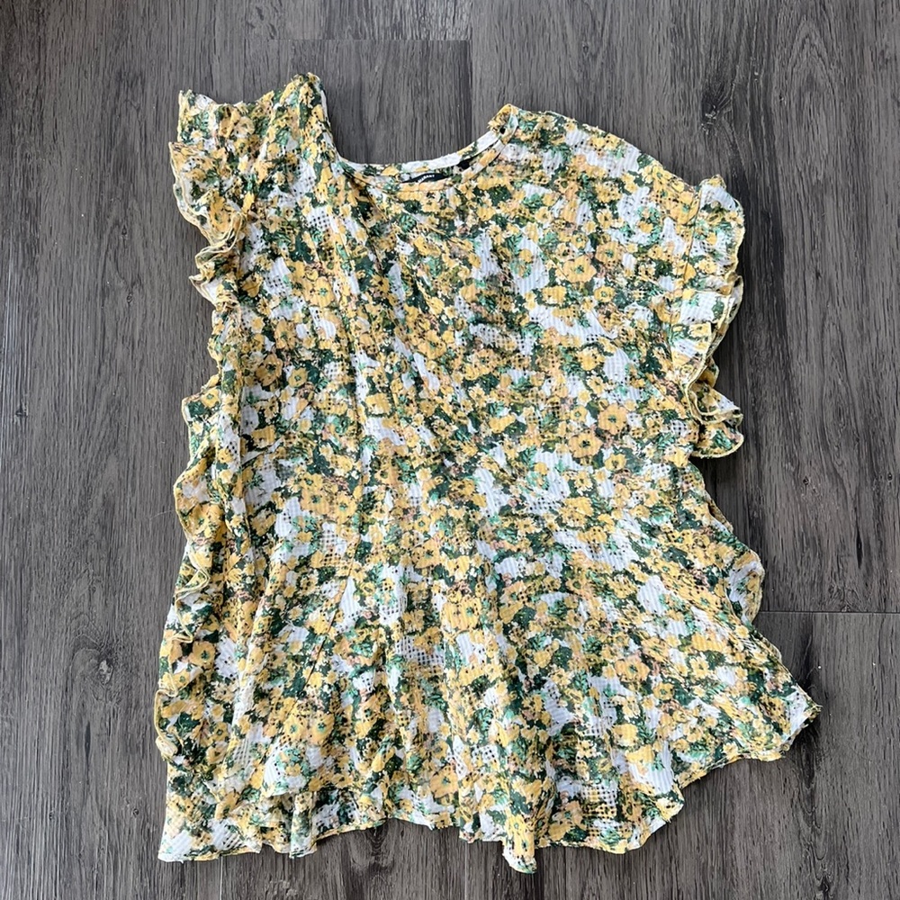 Isabel Marant Asymmetrical Floral Top sz 36/S